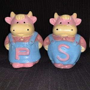 ANTHROPOMORPHIC COW ~ SALT & PEPPER SHAKERS Unbranded